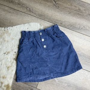 Zara kids purple corduroy paper bag mini skirt